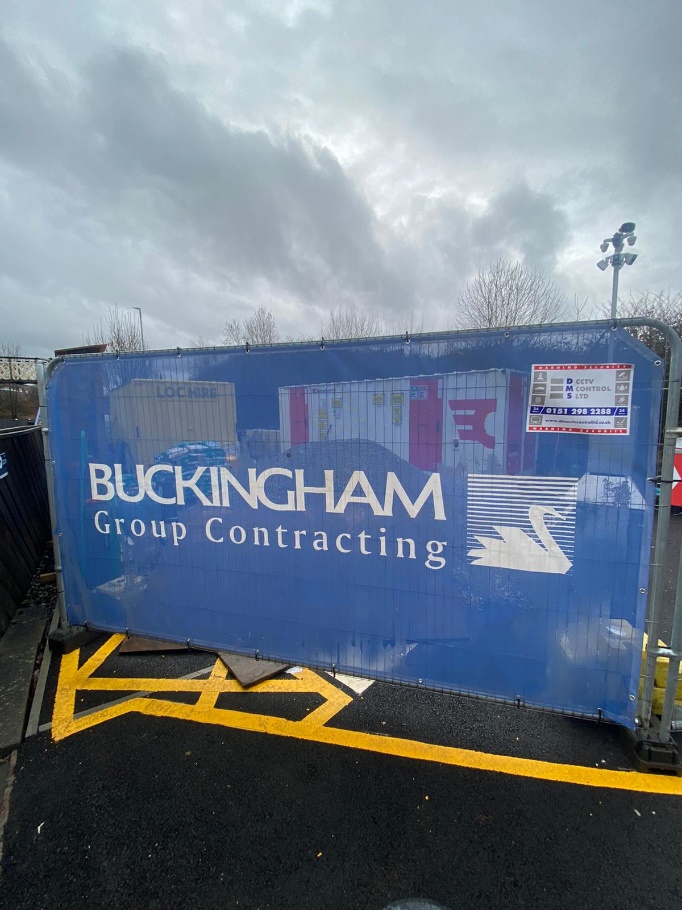 Buckingham Group Contracting compound with DMS signage