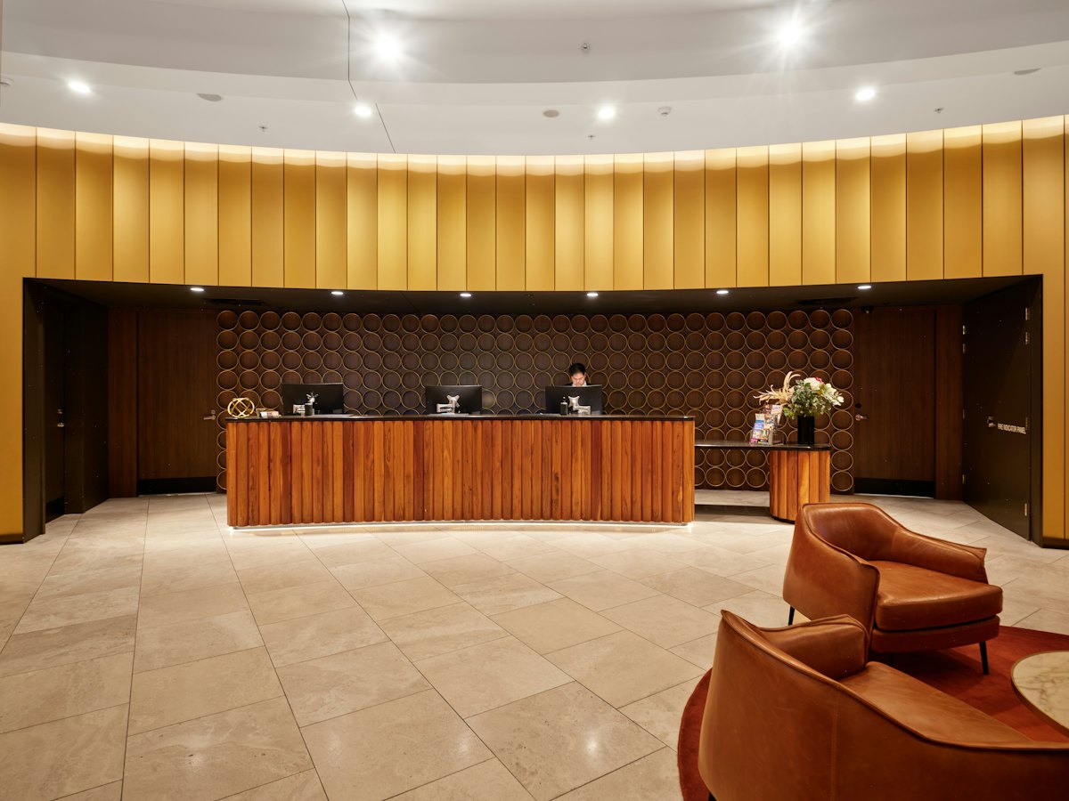 Hotel reception and concierge desk